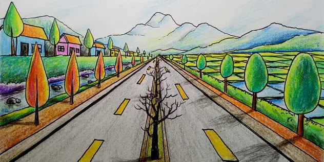 Gambar Perspektif Pemandangan Alam Gambar Perspektif Pemandangan Alam